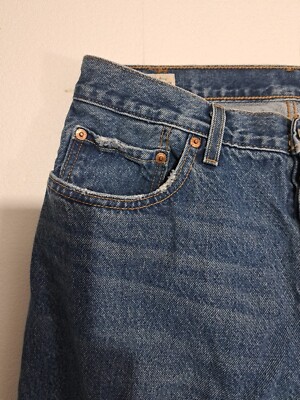 Levi's 501 Premium Big E Jeans Mens W30 L32 Blue Denim Straight