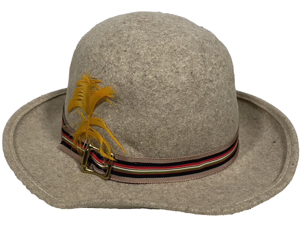Vintage Doeskin Classic Felt Wool Hat Buckle Beige Neutral  display picture 2