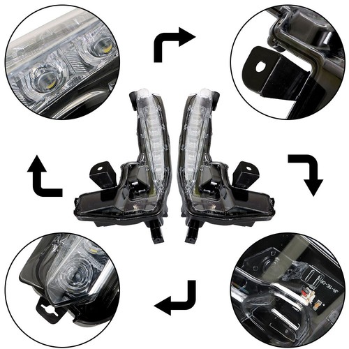 Conjunto de faros antiniebla de parachoques DRL para Toyota Corolla 2017-2019 lado izquierdo y derecho - Imagen 6 de 12