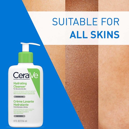 CeraVe Hydrating Cleanser 236ml Non-Comedogenic, Non-Irritating Cleanser - Picture 7 of 8