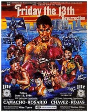 Original Tyson, Hector Camacho v Edwin Rosario Boxing Fight Poster Fight Poster