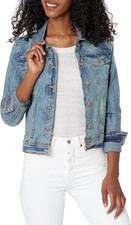 Dollhouse Women's Basic Slim Fit Denim Jacket