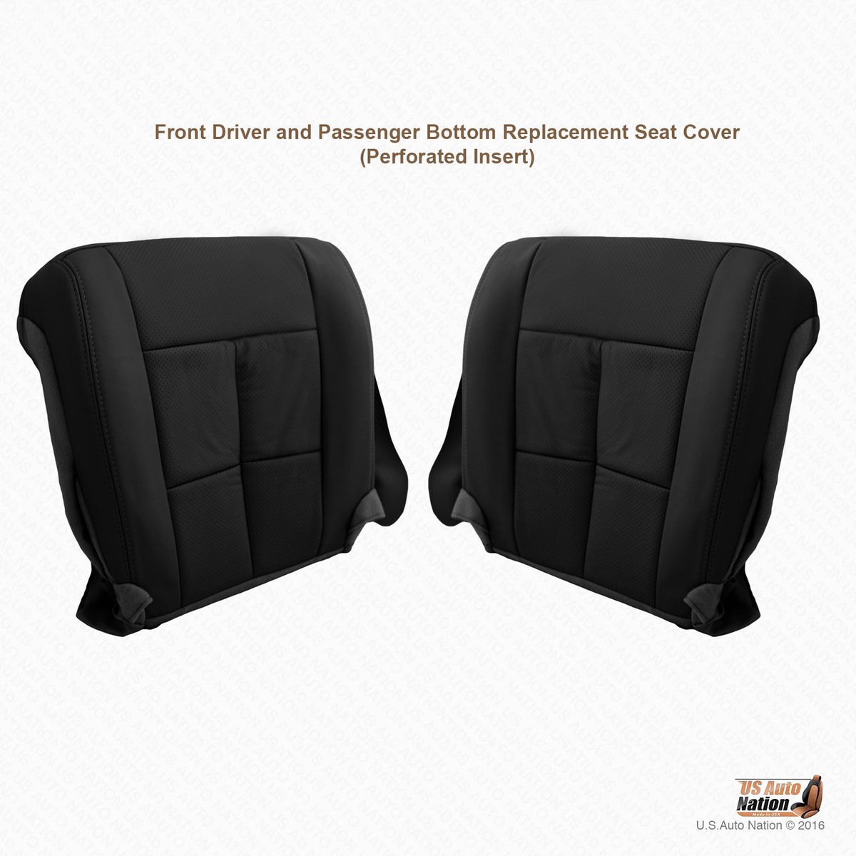 Aniceparthy Drive Bottom Leather Seat Cover Black Perforated Fit for 2007-2014 Lincoln Navigator