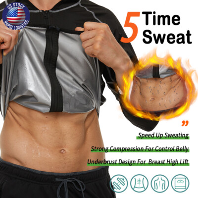 Sauna Suit Men Non Rip Boxing Sweat Suits Exercise Workout Jacket Trainer Gym