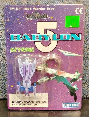 BABYLON 5 Minbari Flyer Keychain 1995 New Sealed JMS Warner Bros Dorda Toys - product listing photo