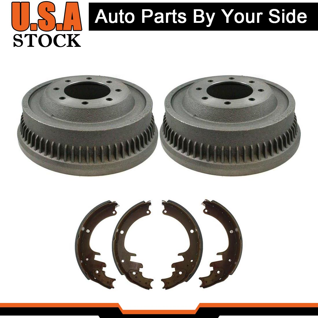 For 1994-1996 Dodge Ram 2500 High Performance Rear Kit Brake Drums & Brake Shoes