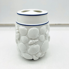 Tommy Hilfiger Toothbrush Holder Sea Shells Seashells Nautical Beach Marine Lake