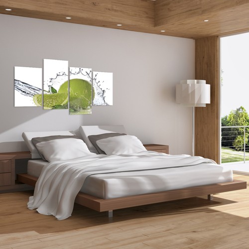 Large Lime Green Kitchen Canvas Wall Art Pictures 130cm XL Prints 4057 5060327320576 eBay