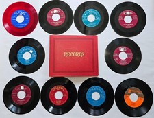 7" Lot 42 - 1950s 45s in 10-Sleeve Record Album Binder Book TESTED VG VG Vinyl