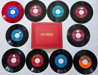 7" Lot#42 - 1950s 45s in 10-Sleeve Record Album Binder Book TESTED VG VG+ Vinyl - Photo 1/4