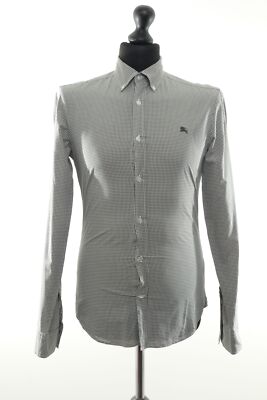 Burberry Brit Long Sleeve Shirt Casual Shirt S Green Check Button Down ÄL:66cm
