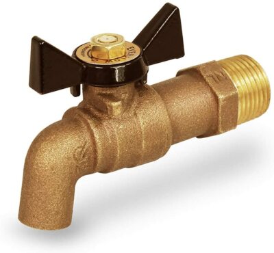 Midline Valve No Kink Hose Bib; 1/2 in. MIP/SWT x 1/4 in. Plain End, Cast Brass