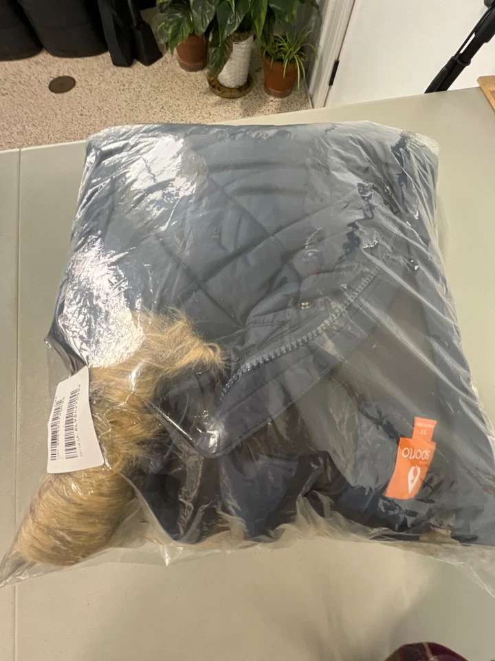 Abrigo Parka Sporto Tulip Acolchado Resistente al Agua Talla Grande 3X Azul Marino Nieve NUEVO Foto 4 de 4