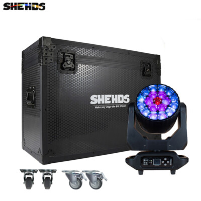 SHEHDS Flightcase 2in1 of 19x20W Outdoor Moving Head Light Mit Rädern passend
