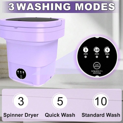 Portable Washing Machine, 13 Liter Upgraded Mini Washer and Spin Dryer. - Picture 3 of 5