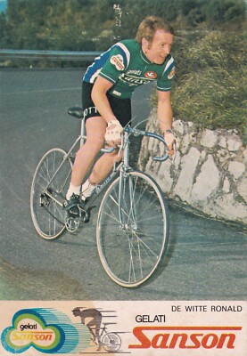 Cycling/Cycling Postcard DE WITTE RONALD sq. Sanson 1970s Original