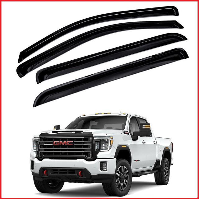 For 2020 & Up GMC Sierra 2500HD 3500 Crew Cab Smoke Window Visor Sun Rain Guard eBay