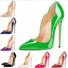 Women's Stilettos Patent Leather Pumps High Heels Pointed Toe Summer Party Shoes