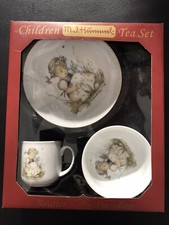 Children MJ Hummel Tea Set Little Girl picking Flowers NEW