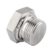 FITOK Hex Head Plug 1/8 Male ISO Parallel Thread (RP Sealing) 316 SS, SS-PP-RP4