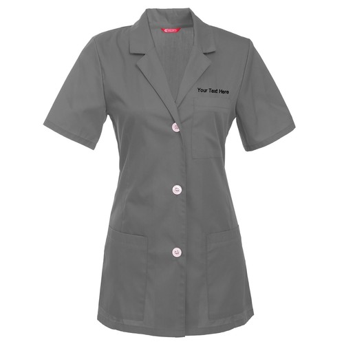 Women's Custom Personalized 29 Inch Consultation Short Sleeve Lab Coat - Picture 22 of 60