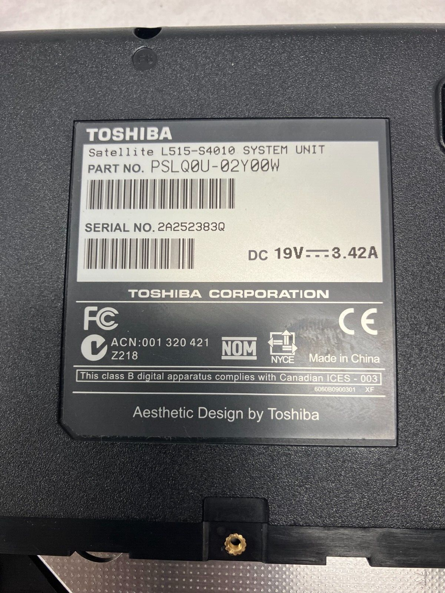 Toshiba Satellite L515-S4010 Laptop DUAL CORE T4400 3GB RAM NO HD