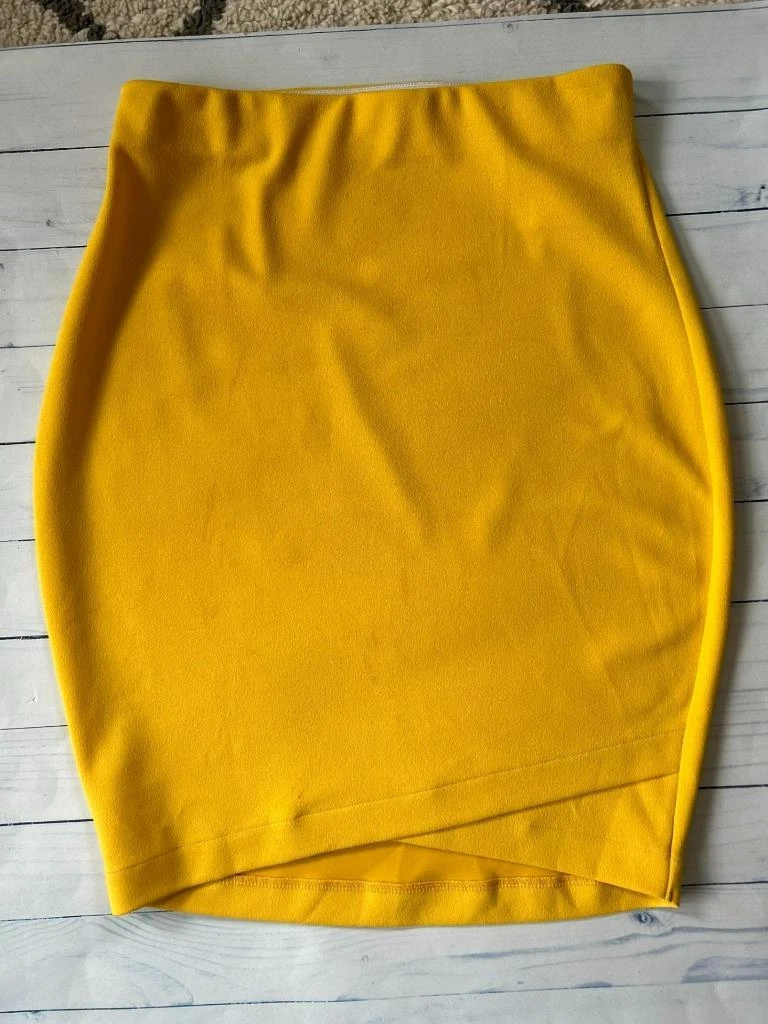 Express yellow cheap skirt