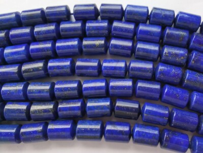UKCHEAPEST-15,5 Zoll hochwertige Lapis Röhrentrommel 12x8 mm Perlen Perlen Edelstein blau