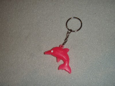 Schlüsselanhänger - Fisch Delphin - neonpink pink - neu