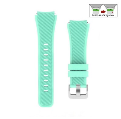 Easy-Klick Silikon Uhrenarmband Modell Orion mint-grün 22 mm, komp. Samsung