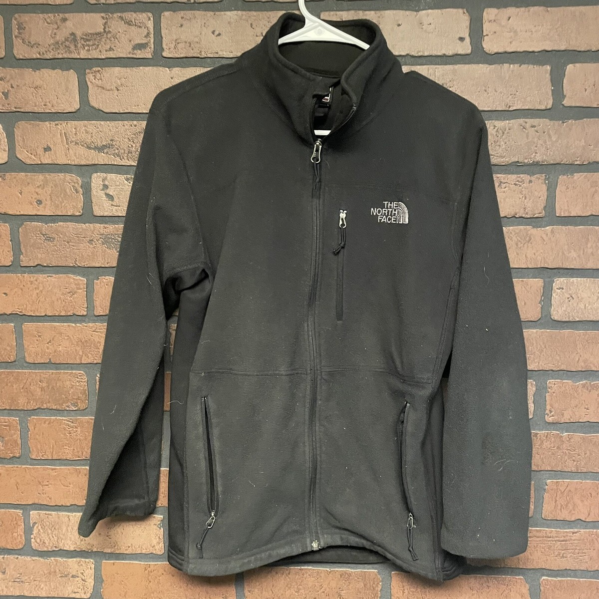 The North Face Full Zip Mens Fleece Black Jacket Size Small The North Face Full Zip Mens Fleece Black Jacket Size Small