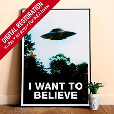 I want to believe — Original The X-Files poster (Ver.2, Season 4-5, 1996-1997)