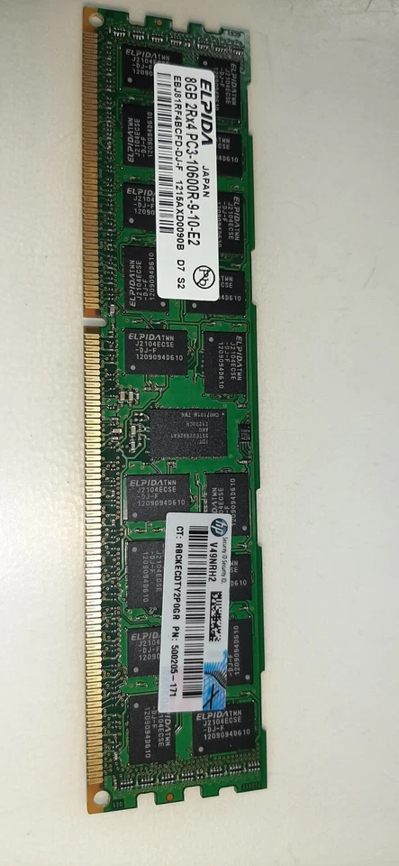 8GB RDIMM 2Rx4 DDR3 PC3-10600 1333MHz (240 Pin) (ECC) Memory for Server DIMM RAM - Image 3 of 4