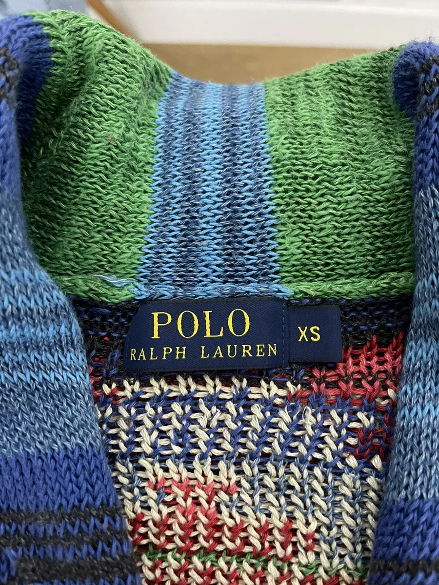 $698 Polo Ralph Lauren XS Serape Cardigan RRL Southwestern Aztec Beacon Striped