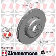 2x ZIMMERMANN Bremsscheibe 150.2911.20