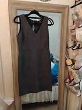 Forever 21 Women's Gray Slipdress With Black Lace Detail Us Med Juniors