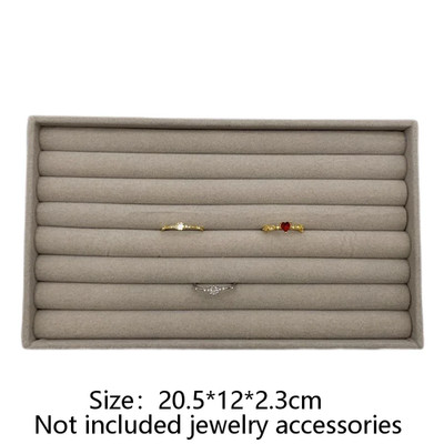 Velvet Jewelry Display Stackable Exquisite Jewellery Holder Portable Ring Earrin
