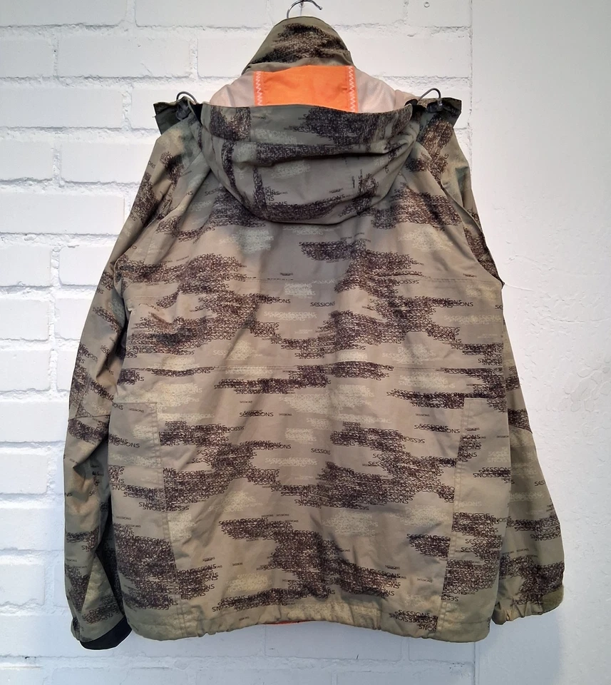 Chaqueta de nieve Sessions Ridge Series Recco System Hop-U verde AOP para hombre grande  Foto 2 de 4