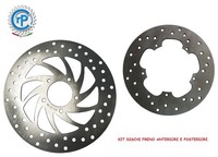 Satz Bremsscheiben Vorne Hinten Aprilia Scarabeo 300 Class / Special 2010