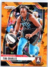 2024 Panini Prizm WNBA #36 Tina Charles Ice Orange Prizms