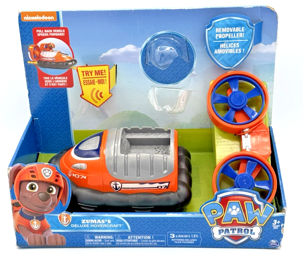 NEW Paw Patrol Zuma DELUXE Hovercraft W/ Sounds Vehicle missing
