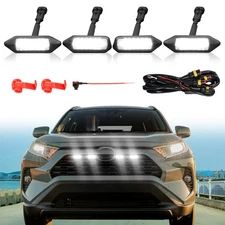 Front Grill Lights for Toyota RAV4 Accessories 2024-2019 Hybrid LE SE XLE XSE