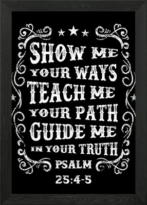 Psalm 25 gerahmtes Wandbild Poster Leinwanddruck Bild