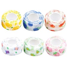 6 Rolls Self Adhesive Bandage Wrap Tape Tattoo Grip Tape Adherent Vet Wrap El...