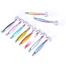 Aorace 10x 5cm 7g Casting Spoon Lures Metal Baits Spin Vibration Fishing Tackle