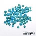 NATURAL BLUE GREEN STABILIZED TURQUOISE GEMSTONE CABOCHON ROUND 1mm-4mm WP0282C
