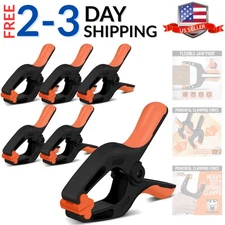 6-Pack Spring Clamps Heavy Duty, 7-inch Large Plastic Clamps for Crafts with ...