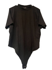 Fashion Nova Black Body Suit Basic Mock 3X Womens NWT
