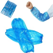 100Pcs Disposable Arm Sleeves Plastic Waterproof Oversleeves Protector Cleaning