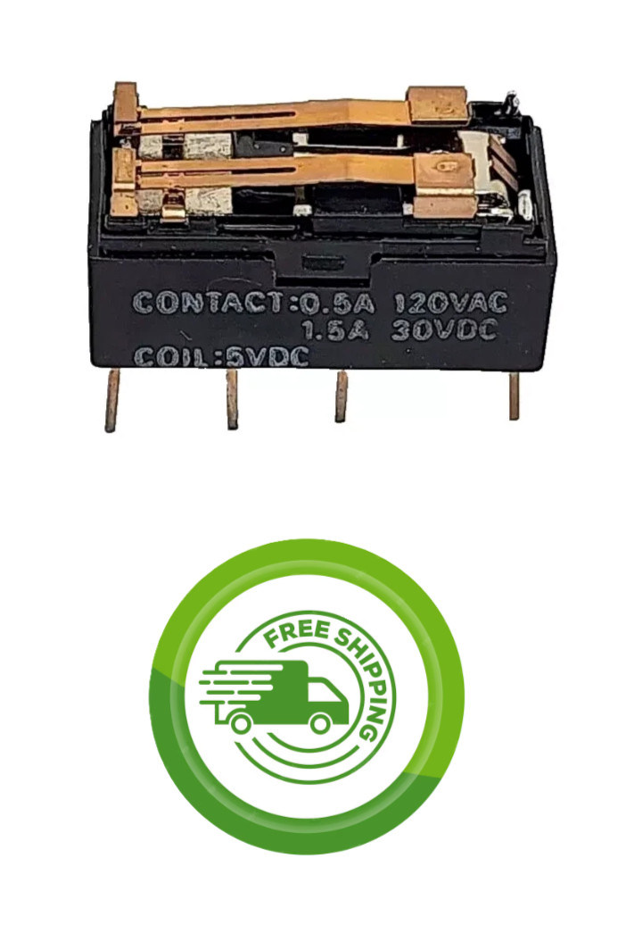 (1x) Omron G2V-2-US-DC5 - 5VDC 2A Relay - 50Ω - 2 Form C - PCB Mount
